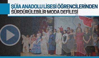 Atık malzemeleri geri dönüştürdüler, kumaşa hikaye katıp defileye çıktılar