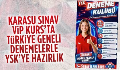 En seçkin yayınlardan oluşan YKS Deneme Kulübü Karasu Sınav VİP Kurs’ta