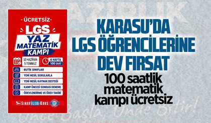 Karasu’da LGS öğrencilerine dev fırsat