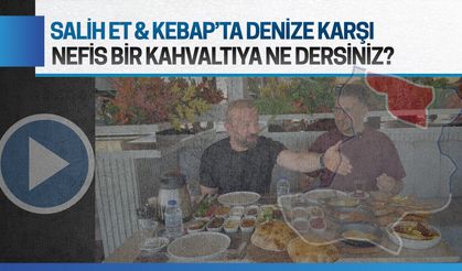 Karasu sahilinde denize sıfır serpme kahvaltı