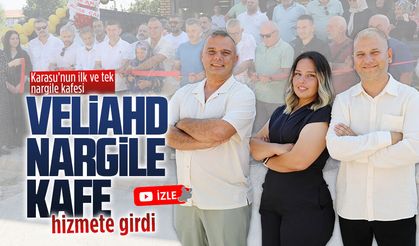 Karasu’nun ilk ve tek nargile kafesi Veliahd Nargile Kafe açıldı