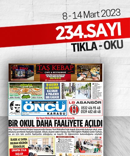 Öncü Karasu Gazetesi 234.sayı