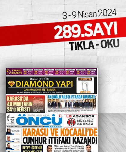 Öncü Karasu Gazetesi 289.sayı