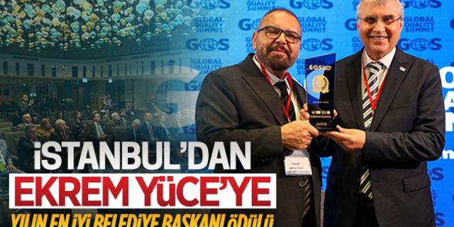 Başkan Ekrem Yüce'ye yılın en iyi belediye başkanı ödülü