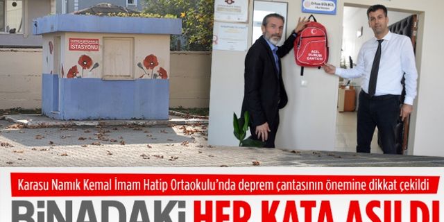 Namık Kemal’de deprem çantasının önemine dikkat çekildi