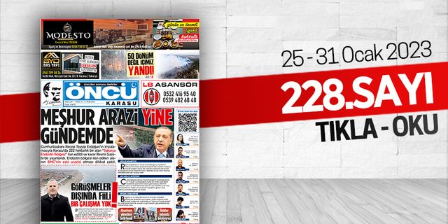 Öncü Karasu Gazetesi 228.sayı