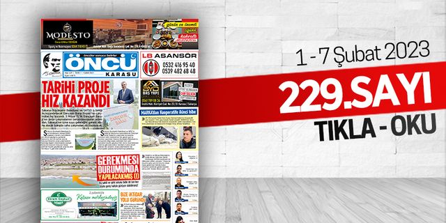 Öncü Karasu Gazetesi 229.sayı