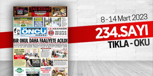 Öncü Karasu Gazetesi 234.sayı