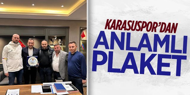 Karasuspor yönetiminden Emre Filizfidanoğlu’na plaket