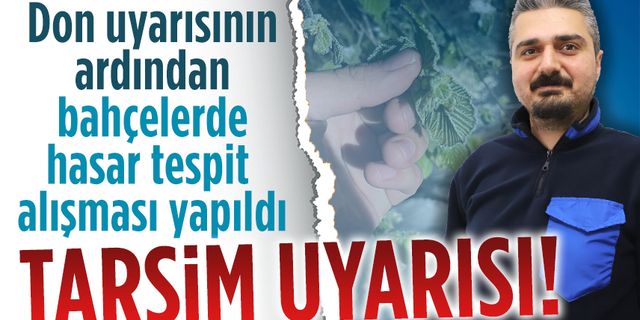Ziraat Mühendisi Uysal, TARSİM sigortasına dikkat çekti