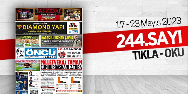 Öncü Karasu Gazetesi 244.sayı