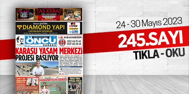 Öncü Karasu Gazetesi 245.sayı