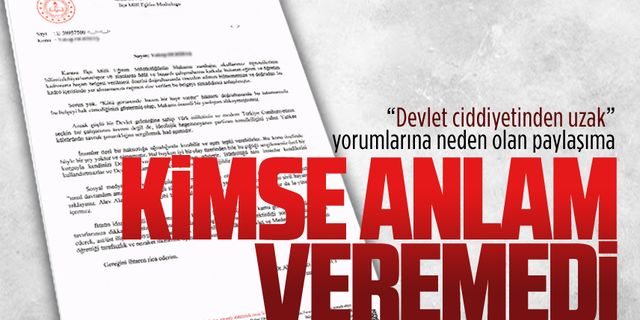 Kaymakamlık resmi hesabından yapılan paylaşıma anlam verilemedi
