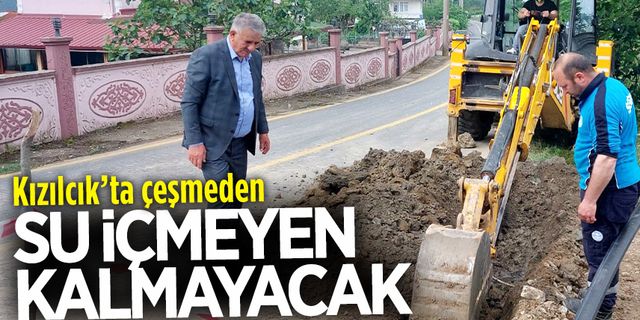 Kızılcık Mahallesi’nde üç kilometrelik yeni su hattı için çalışmaları başladı