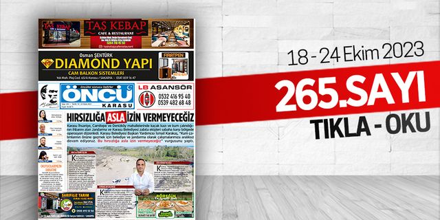 Öncü Karasu Gazetesi 265.sayı