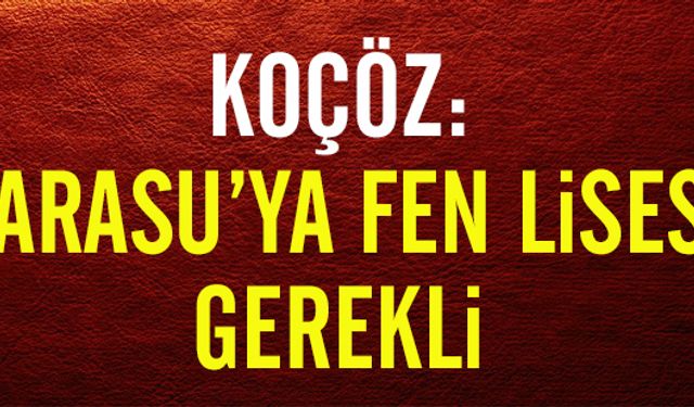 Koçöz: Karasu’ya fen lisesi gerekli