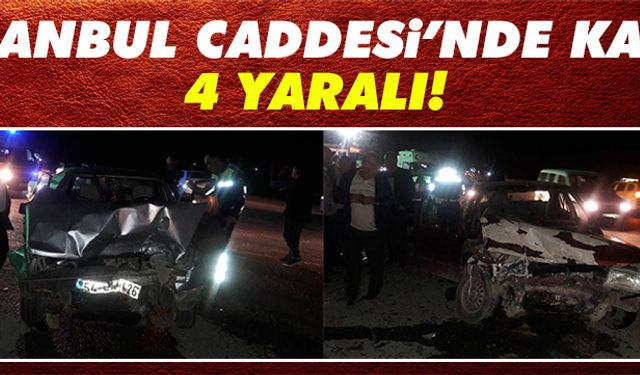 İstanbul Caddesi'nde kaza: 4 yaralı