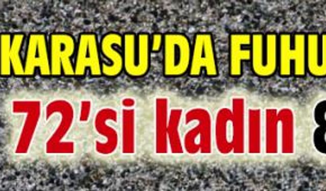 Karasu'da fuhuş operasyonu!