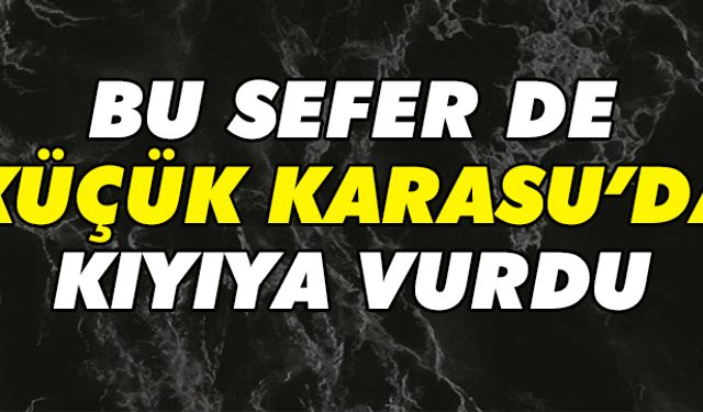 Bu sefer de Küçük Karasu’da çıktı