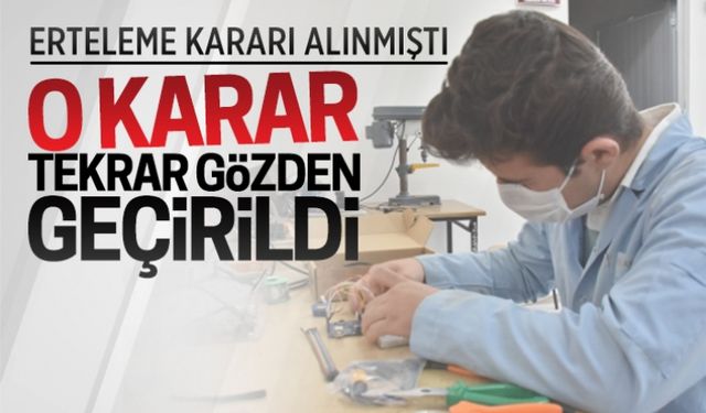 O karar tekrar gözden geçirildi