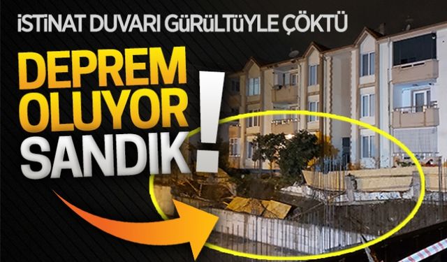 İstinat duvarı gürültüyle çöktü