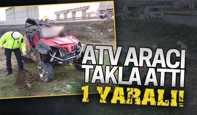 ATV takla attı, bir yaralı