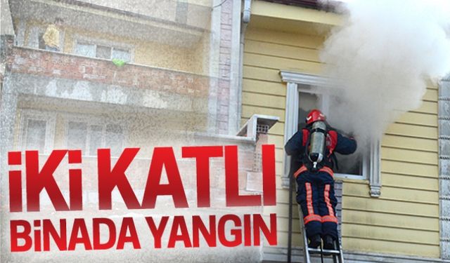 İki katlı binada yangın!