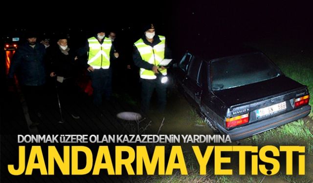 Kazazedenin imdadına jandarma yetişti