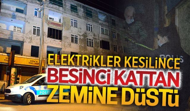 Beşinci kattan zemine düştü