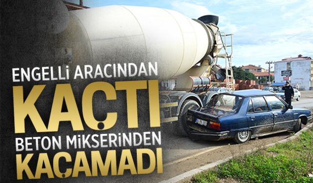 Engelli aracından kaçtı, mikserden kaçamadı