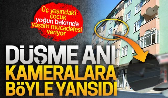 Düşme anı kameralara böyle yansıdı