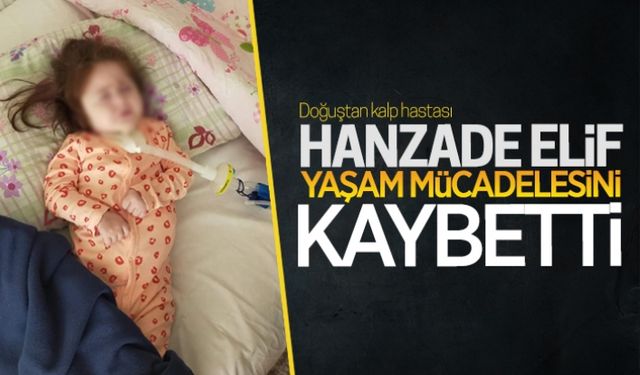 Hanzade Elif, yaşam mücadelesini kaybetti