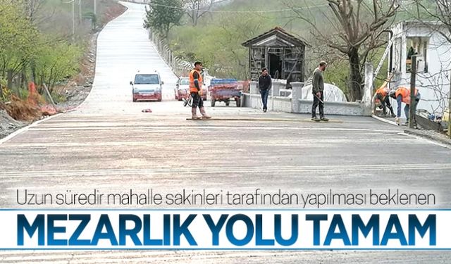 Mezarlık yolu tamam