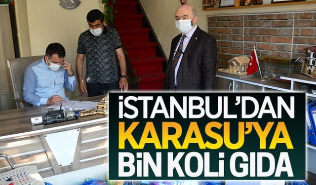 İstanbul’dan Karasu’ya bin koli gıda