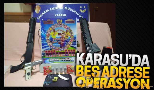 Karasu’da beş ayrı adrese operasyon