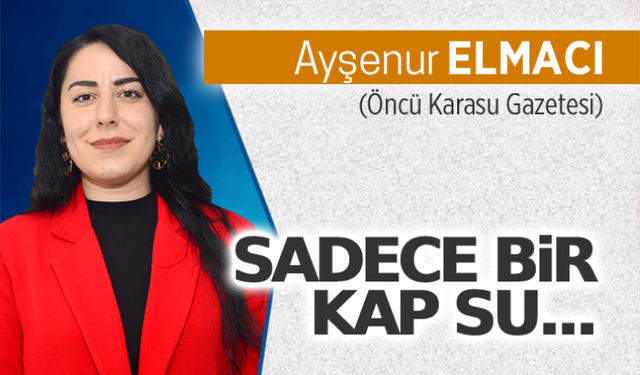 Sadece bir kap su...