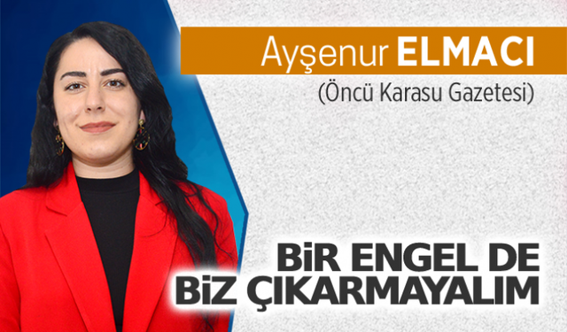 Bir engel de biz çıkarmayalım