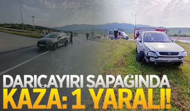 Darıçayırı sapağında kaza: 1 yaralı!