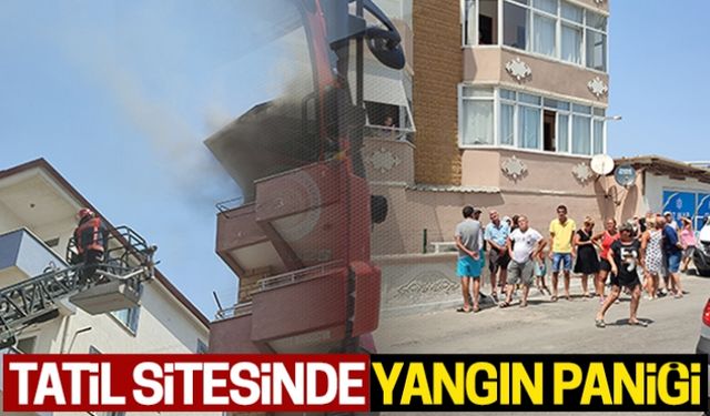 Karasu’da tatil sitesinde yangın paniği