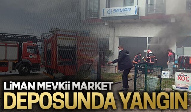 Market deposunda yangın