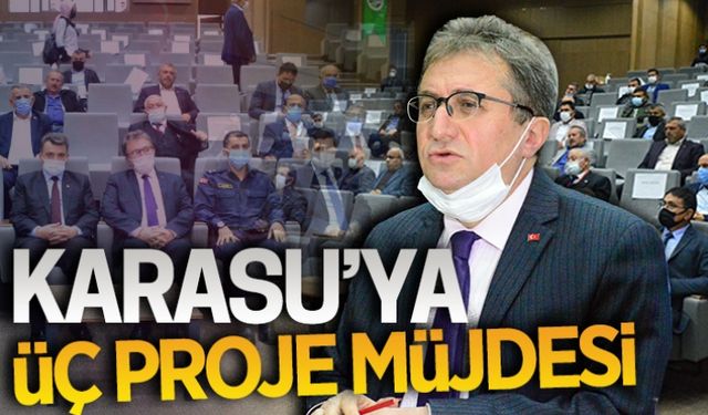 Karasu’ya üç proje müjdesi