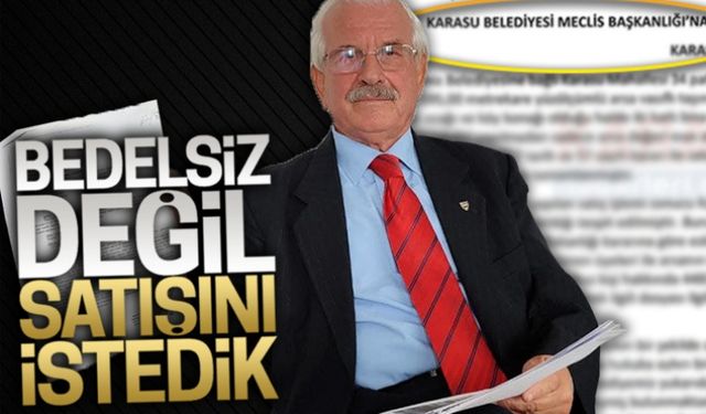 Bedelsiz değil, satışını istedik