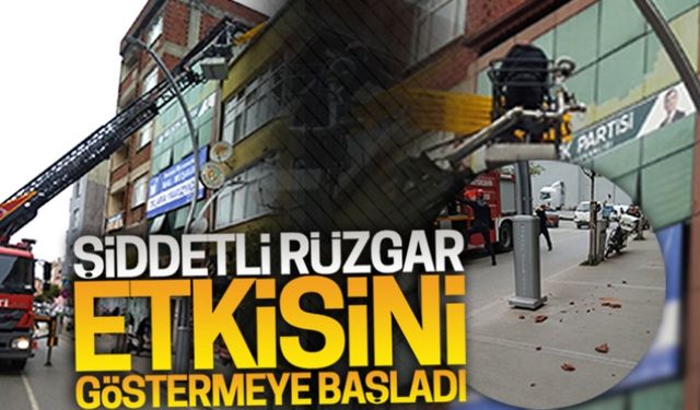 Şiddetli rüzgar etkisini göstermeye başladı