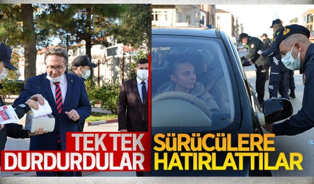 Tek tek durdurdular, sürücülere hatırlattılar