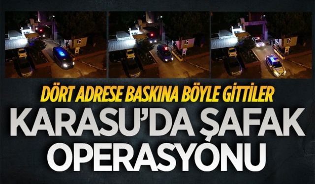 Karasu’da jandarmadan şafak operasyonu