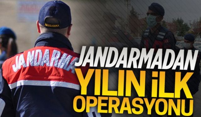 Karasu jandarmasından yılın ilk operasyonu