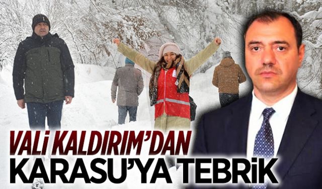 Sakarya Valisi’nden Karasu’ya tebrik