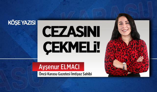 Cezasını çekmeli!