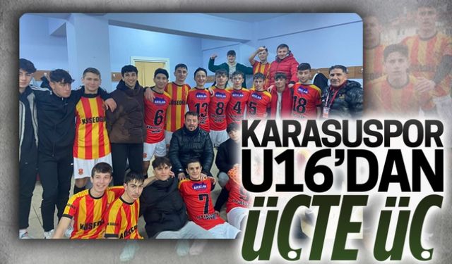 Karasuspor U16’dan üçte üç