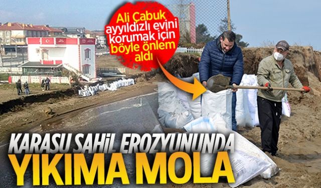 Karasu sahil erozyonunda yıkıma mola!